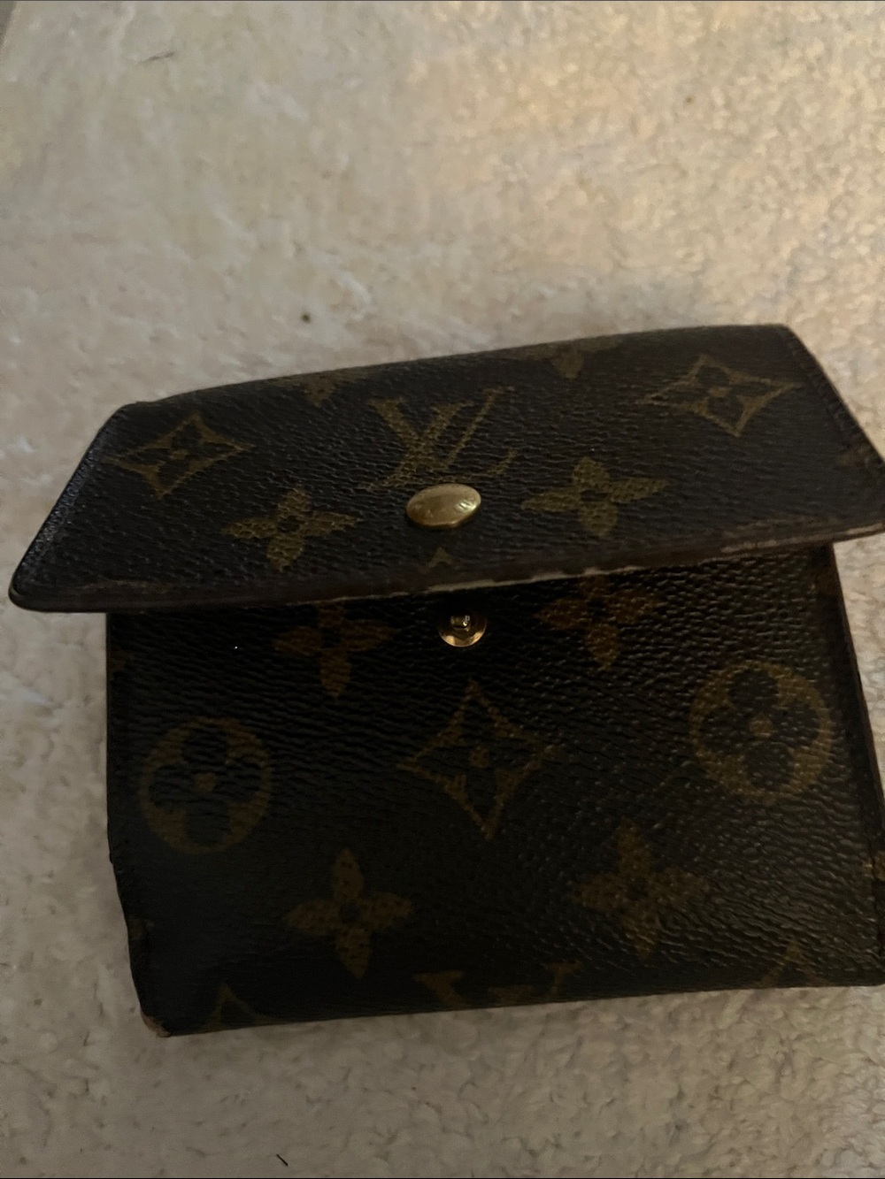 Louis Vuitton Monogram Card & in Brown with Gold Hardware see pic for call outs